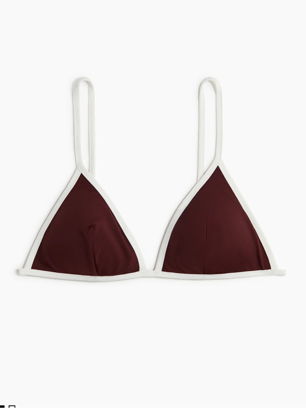 H&M Bikini - Triangle Burgundy Bikini Top and Cheeky Bottoms